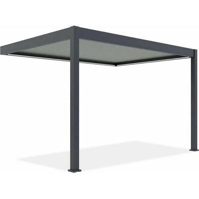 Gutroof ELEGANCE WALL AUTOMATIC hliníková pergola s led osvetlením 3 x 4 m, anthracit/svetlosivá