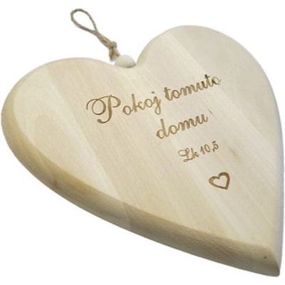 Drevené srdiečko: Pokoj tomuto domu (2)