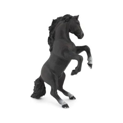 Papo - Фигурка за колекциониране и игра - Черен изправен кон (51522)
