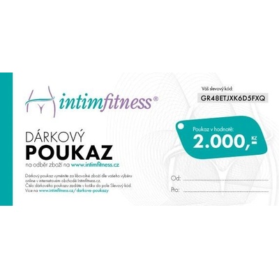 Dárkový poukaz Intimfitness v hodnotě 2000 Kč