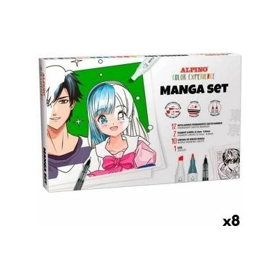 ALPINO Комплект Химикали с Филц Alpino Manga Color Experience (8 броя)
