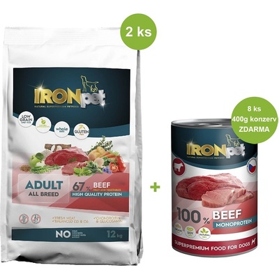 IRONpet LAMB Adult All Breed 2 x 12 kg