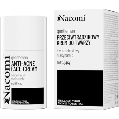 Nacomi Gentleman Anti-Acne krém s kyselinou salicylovou 50 ml