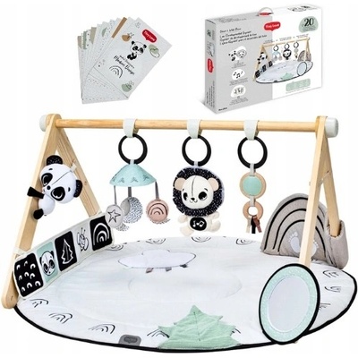 Tiny Love PODLOŽKA VZDELÁVACIA S DREVENÝM STOJANOM ČIERNO BIELA