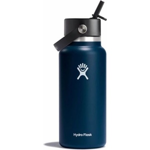 Hydro Flask Широка термо бутилка с накрайник 32 OZ Wide Flex Straw Cap, индиго (W32BFS464)