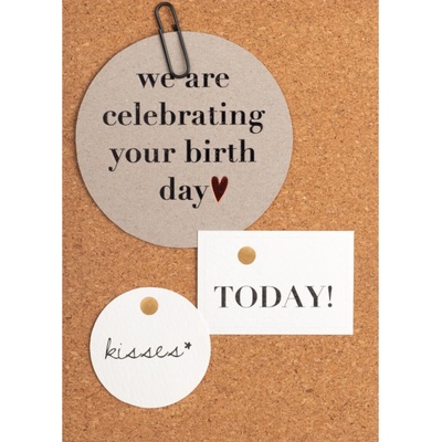 Textilomanie Korkové přání k narozeninám YOUR BIRTHDAY