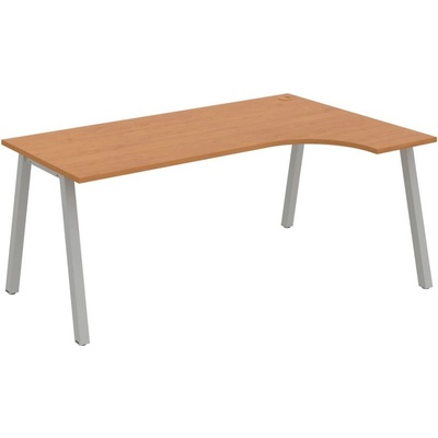 OFFICE PRO s.r.o. HOBIS kancelársky stôl tvarový, ergo ľavý - UE A 1800 L, jelša