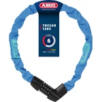 ABUS chain lock Tresor 1385/75 Neon - combination lock made of hardened steel - 6 mm thick square chain - ABUS security level 6 - 75 cm - blue - 71262