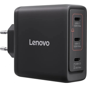 Dell многопортово USB-C зарядно устройство с мощност 100 W и GaN технология, черно (40AW100BEU)