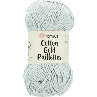 Yarnart Cotton Gold Paillettes 7109 svetlomodrá