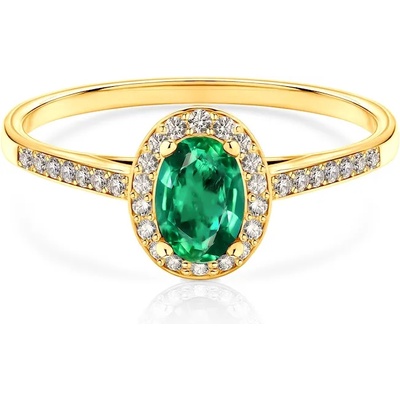 SAVICKI Пръстен Secret Garden: злато, смарагд