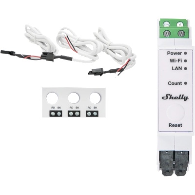 Shelly Трифазен Smart мерител 3х 63A за DIN монтаж Shelly PRO 3EM-3CT63 - 268193 (SHELLY PRO 3EM-3CT63)