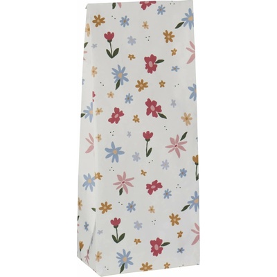 Ib Laursen Papírový sáček Flower meadow 30,5 cm – set 5 ks, růžová barva, multi barva, papír