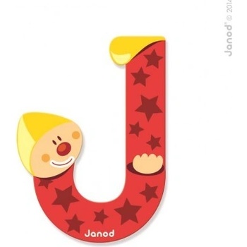 Janod drevené písmenko J lepiace červené