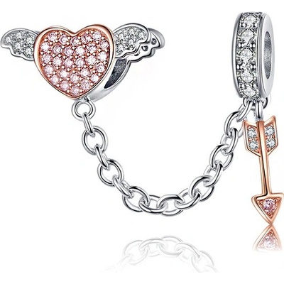 P&J Jewellery Stříbrný Bezpečnostní řetízek Amorův šíp SSB7