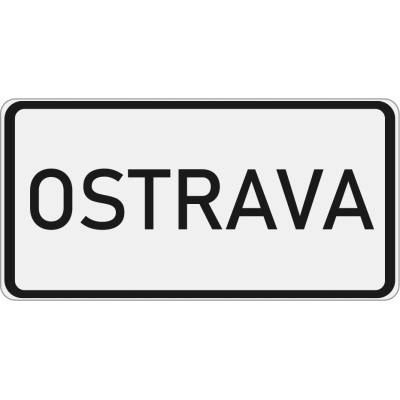 Dopravní značka IZ4a Obec (jednoslovný název)