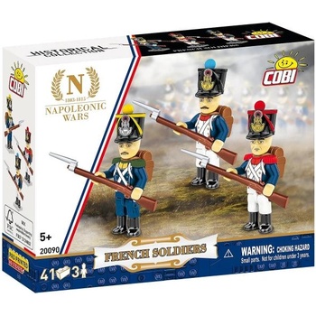 Cobi 20090 Наполеон - Френски войници, 3 фигурки с аксесоари, 41к