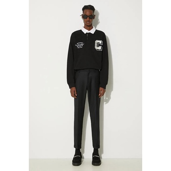 Paul Smith Вълнен панталон Paul Smith в черно с кройка тип чино M1R-150M-N00109 (M1R.150M.N00109)