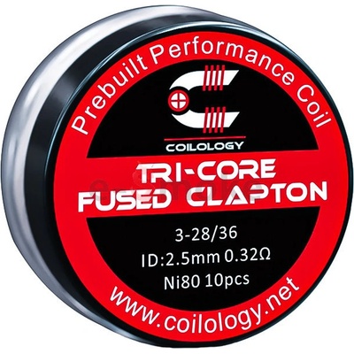 Coilology Tri-Core Fused Clapton predmotané špirálky Ni80 0,32ohm 10ks
