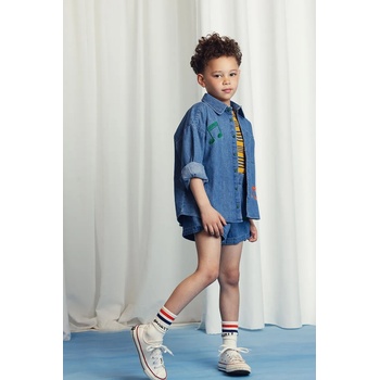 Mini Rodini Детска дънкова риза Mini Rodini Note (2522014760)