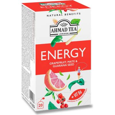 Ahmad Tea funkční čaj ENERGY grapefruit, guarana a maté 20 x 1,5 g