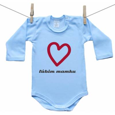 Boodyy Body s dlhým rukávom modré Ľúbim mamku