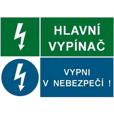 Tabulka bezpečnostní - Hlavní vypínač + vypni v nebez. 12671