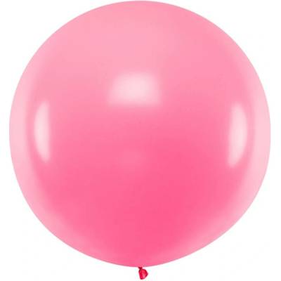 PartyDeco Nafukovací balón Jumbo 1m kulatý růžová