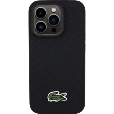 Lacoste Iconic Petit Pique Woven Logo s MagSafe iPhone 15 Pro Max - černé