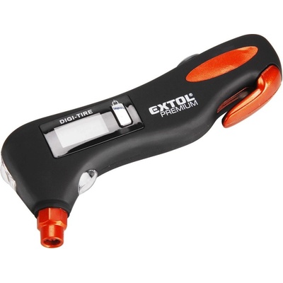 Extol Premium Pneuměřič digitální Emergency 5v1 LED světlo, nůž na pásy, kladívko na sklo