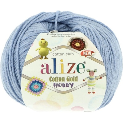 Alize Cotton Gold Hobby New 40 modrá