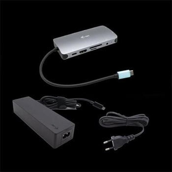i-Tec USB-C Metal Nano Dock HDMI/VGA with LAN + Charger 100W C31NANOVGA100