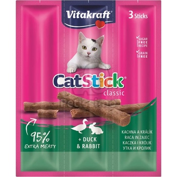 Image 1 of Vitakraft Cat Stick Classic - патица и заек 3 бр