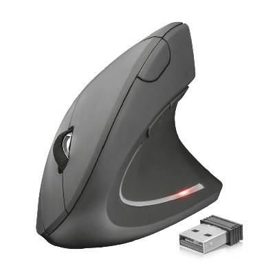 Trust Verto bezdrátová ergonomická vertikální myš, 1600dpi, USB - Trust Verto Wireless Ergonomic Mouse 22879