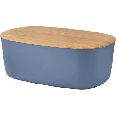Chlebník BOX-IT 34 cm, tmavě modrá, plast / bambus, RIG-TIG