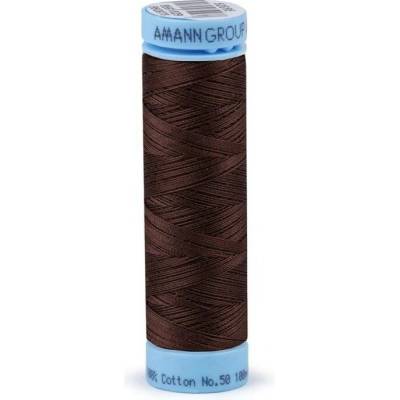 Bavlněné nitě 100 m Etiketní č.50 Triana Amann 1382 Chocolate Brown