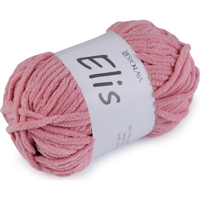 Pletací žinylková příze Elis 100 g Varianta: 5 starorůžová sv., Balení: 1 ks 57857/147371/266591