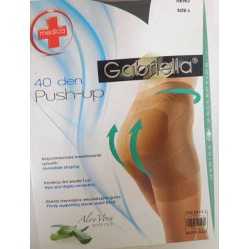 Image 1 of Стягащ чорапогащник в черно с алое вера - 40 den