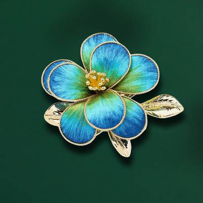 Éternelle Luxusní sametová brož Paolina B7427-8851534001 Modrá