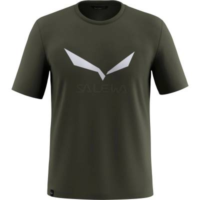 Salewa Мъжка спортна тениска Salewa Solidlogo Dry T-Shirt Sport shirt - Dark Olive - размер 52 (216-2734-1015)