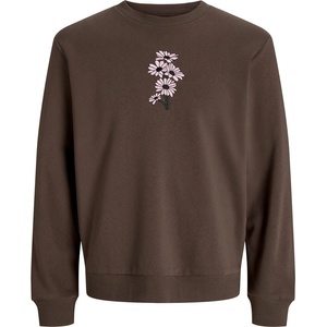 JACK & JONES Блуза Jack and Jones Men's Printed Crew Sweatshirt - Chocolate Brown
