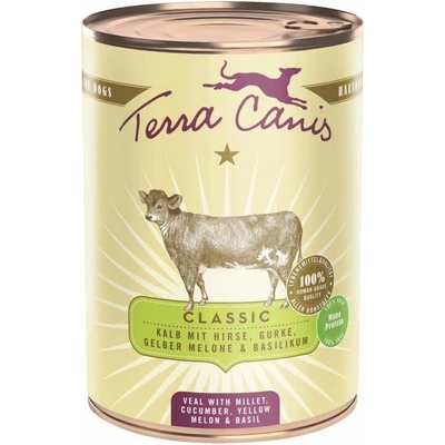 Terra Canis Veal with millet cucumber yellow melon & basil 400 g