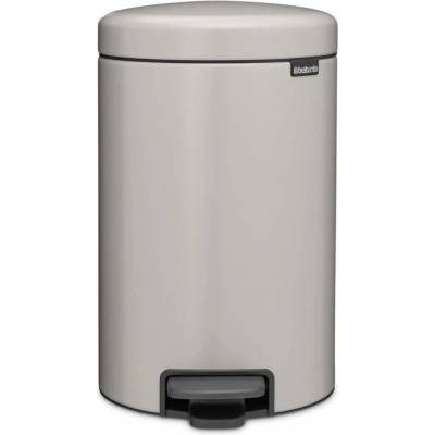 Brabantia Кош за боклук с педал Brabantia NewIcon 1010440, 12 л, Плавно затваряне, Противоплъзгаща основа, Светлосив (1010440)