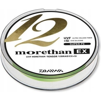 Daiwa šnúra Morethan 12 Braid EX+SI Lime Green 135m 0,08mm 5,8kg
