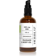 Herbliz CBD Massage Oil Lemongrass masážní olej s CBD 100 ml