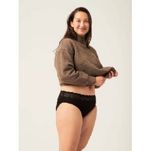Modibodi Менструални бикини Modibodi Sensual Hi-Waist Bikini Moderate-Heavy Modibodi | Cheren | ЖЕНИ | XS