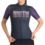 Sportful Фланелка с къс ръкав за колоездене Sportful Women's Supergiara Logo 2 Jersey Cycling jersey - Galaxy Blue (156-2759-0313)