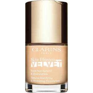 Clarins Skin Illusion Velvet течен фон дьо тен с матов завършек с подхранващ ефект цвят 100.3N 30ml