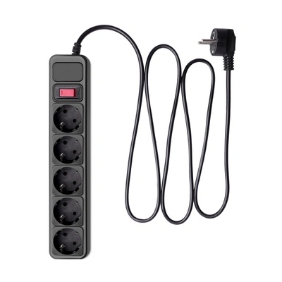 Akyga 5 Plug 3 m Switch (AK-SP06B)