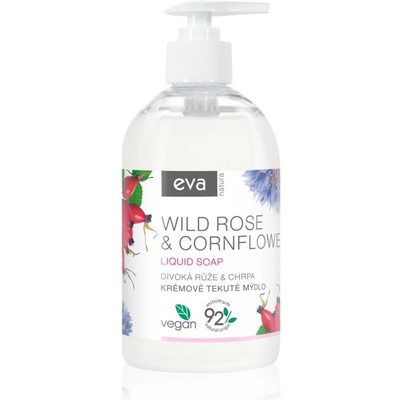 Eva Natura Wild rose & Cornflower krémové tekuté mydlo na ruky 500 ml